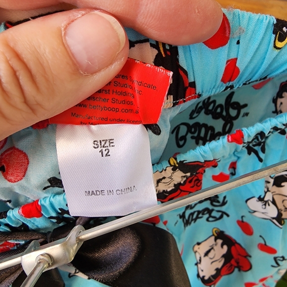 BETTY BOOP pyjama pants cropped size 12 - Picture 5 of 10